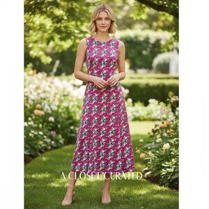 Jonathan Cohen Aline Midi Dress Medium Pink NEW